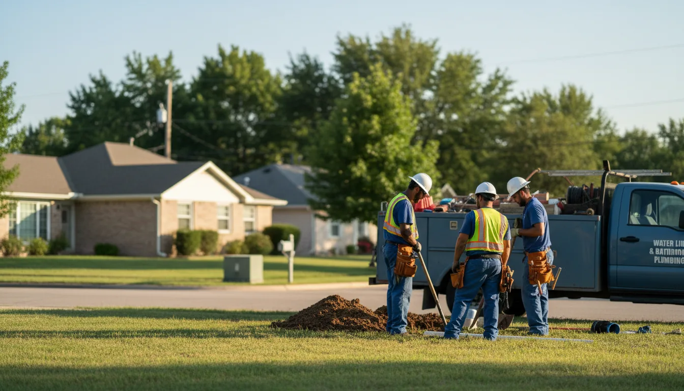Residential water line and bathroom plumbing service in Charlotte, NC